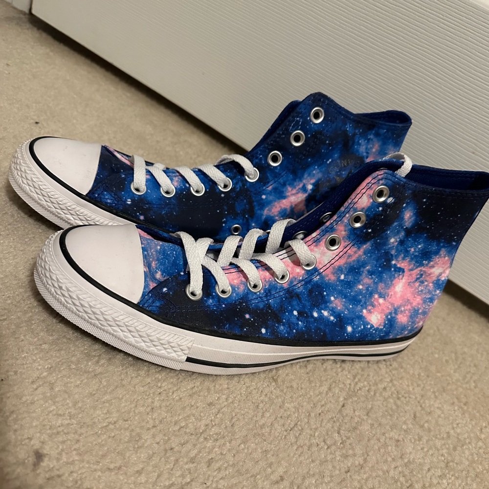NWOT Galaxy Converse High Tops